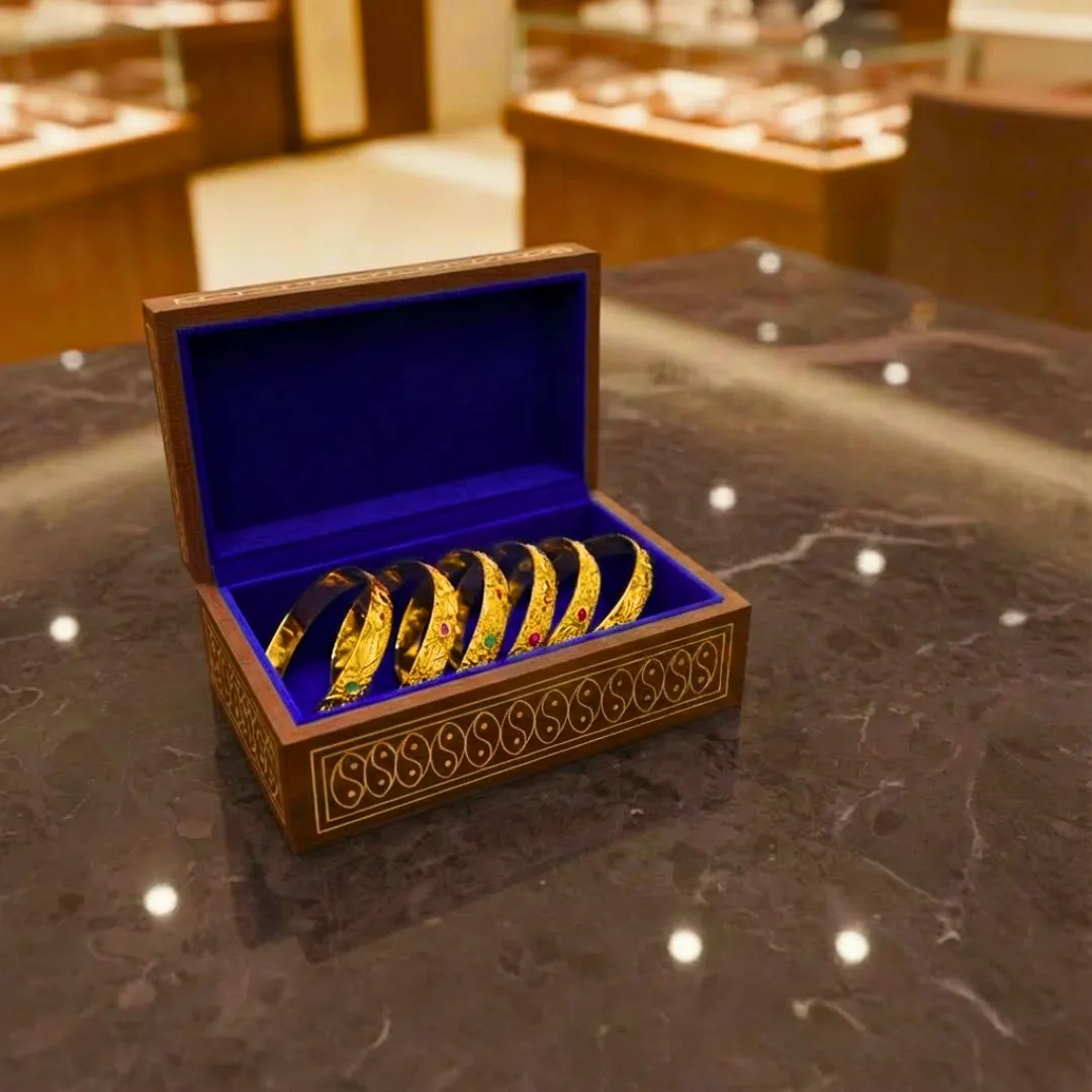 Mystic Vines Wooden Tarkashi Inlay Box 