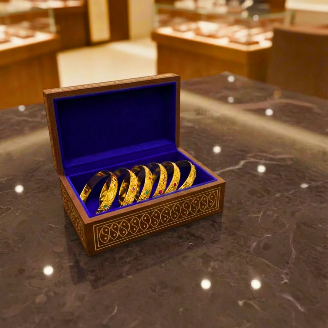 Mystic Vines Wooden Tarkashi Inlay Box 