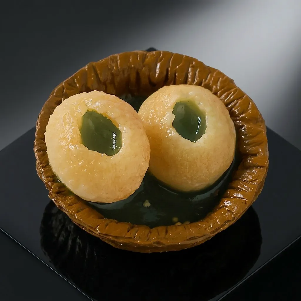 Miniature Pani Puri and Kaju Katli Magnet Set