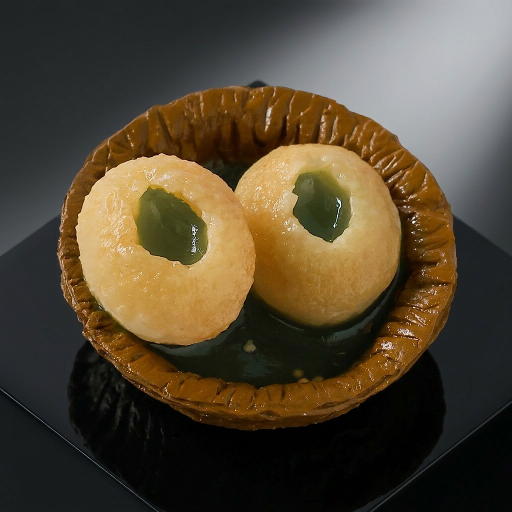Miniature Pani Puri and Kaju Katli Magnet Set
