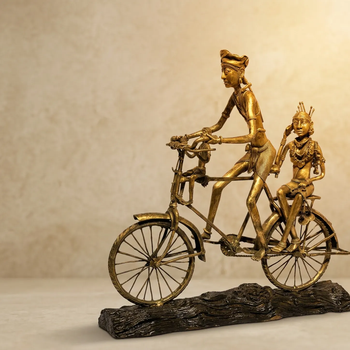 Dhokra Sculpture  -  A Family Rides
