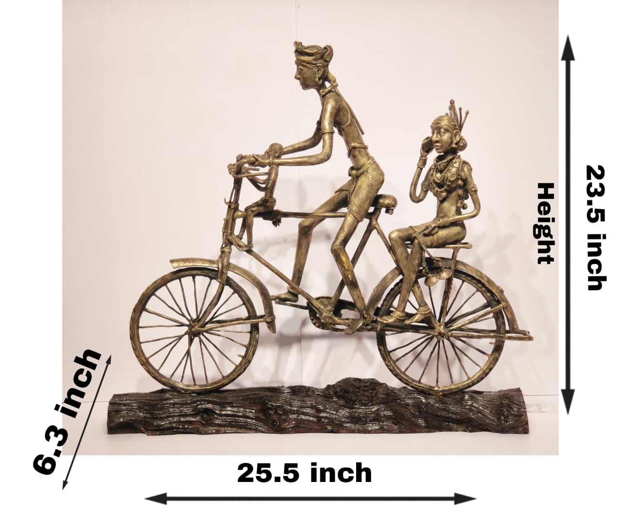Dhokra Sculpture  -  A Family Rides