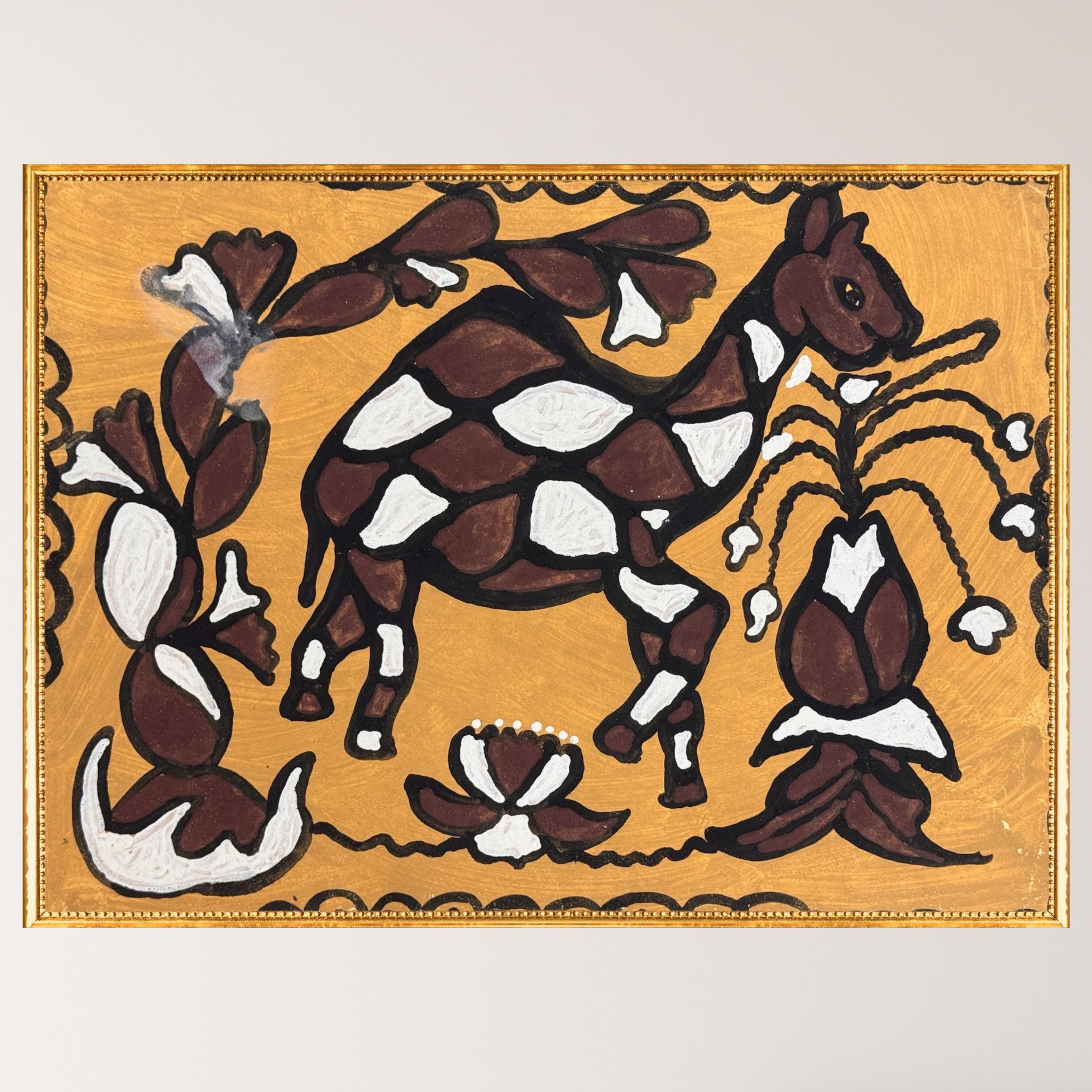 Giraffe Among Blossoms by Fatima