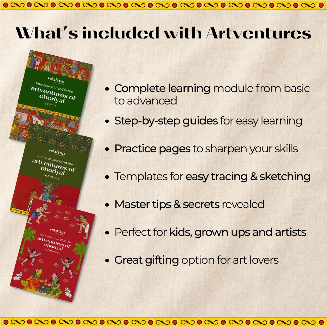 Artventures of Cheriyal: The Complete Scroll Art Journey (Set of 3)