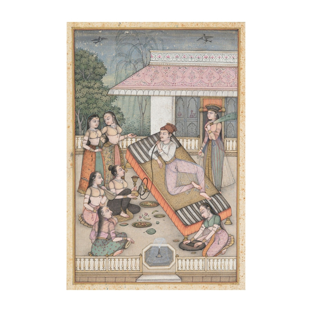 Moonlit Courtyard Gathering 