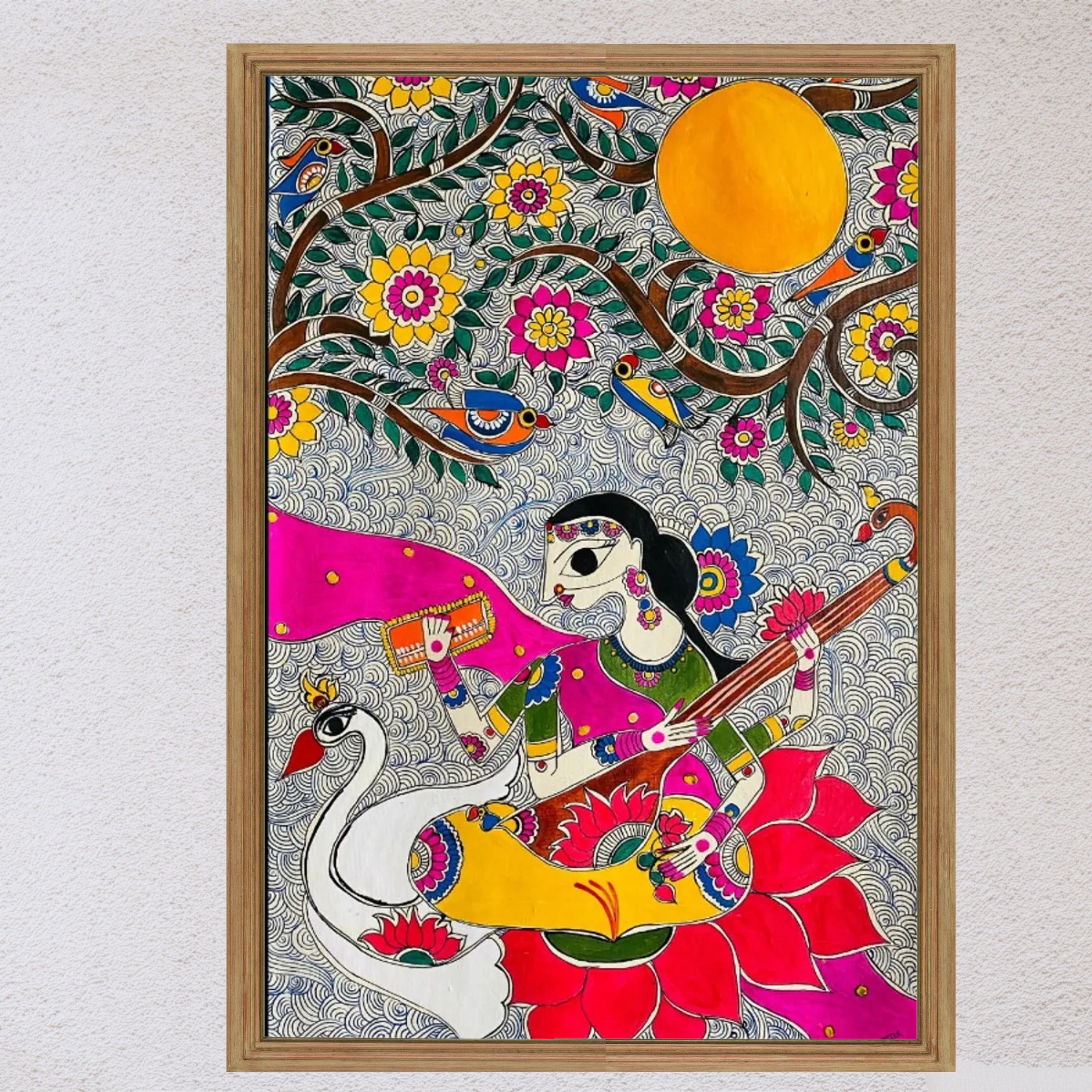 Madhubani Saraswati Painting 
