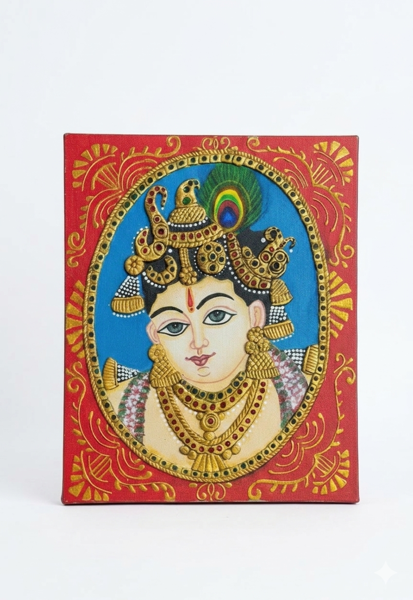 Handcrafted Shri Krishna Portrait