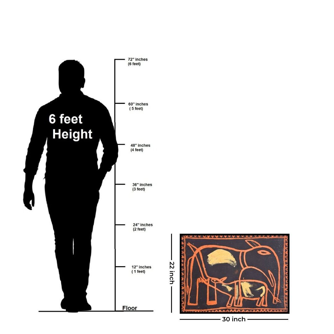 Mother and Calf by Philomina Tirkey