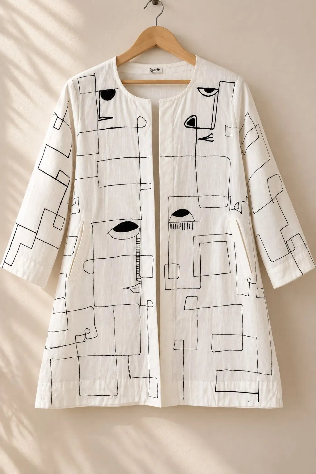  Abstract Handpainted Shrug