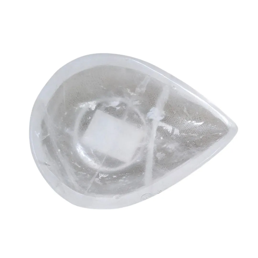 White Quartz Tealight Bowl Holder for Home Decor and Gifting 