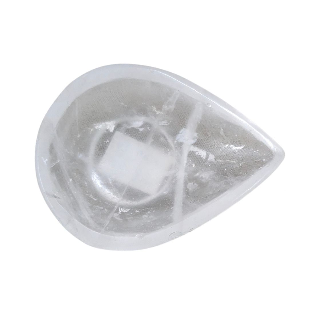 White Quartz Tealight Bowl Holder for Home Decor and Gifting 