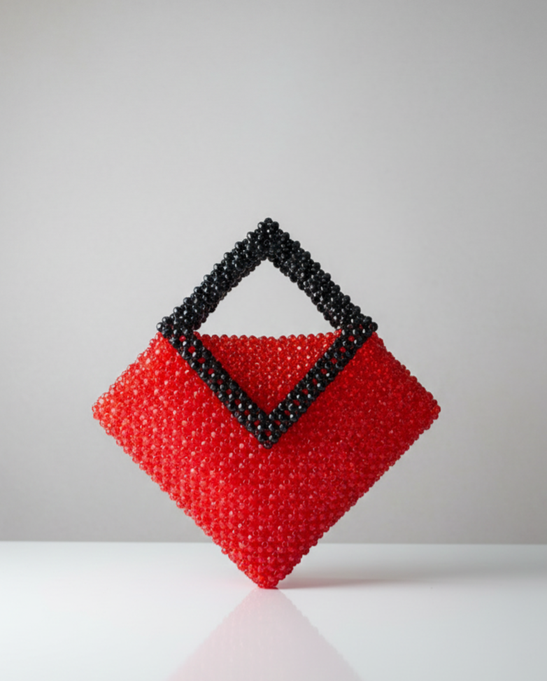 Velvet Flame Beaded Bag