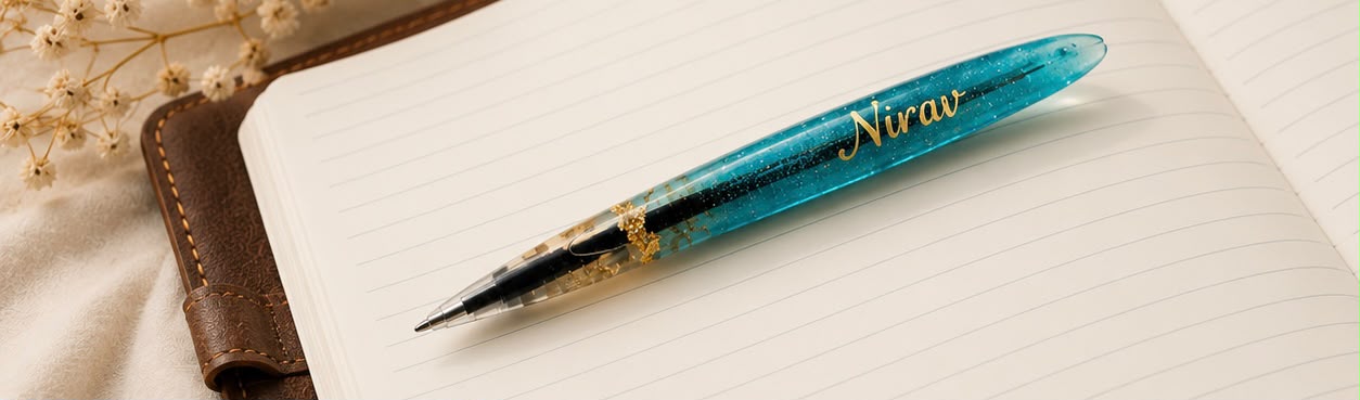 Custom Name Resin Pen – Handmade Personalized Writing Pen