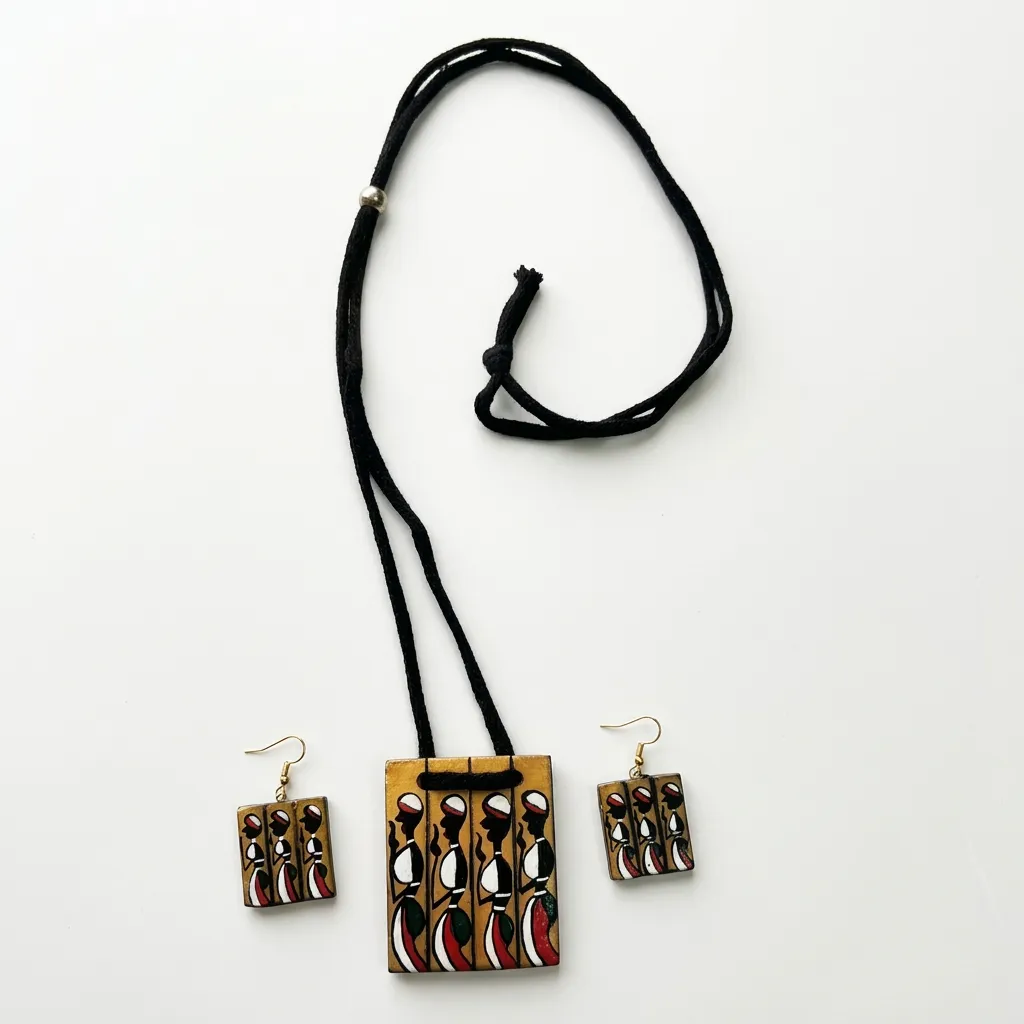 Handmade Terracotta Jewellery Set with Earrings