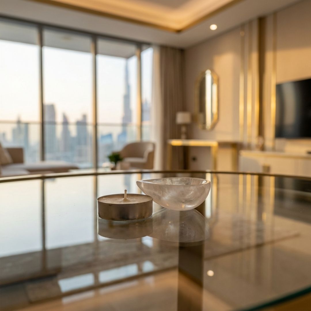 White Quartz Tealight Bowl Holder for Home Decor and Gifting 