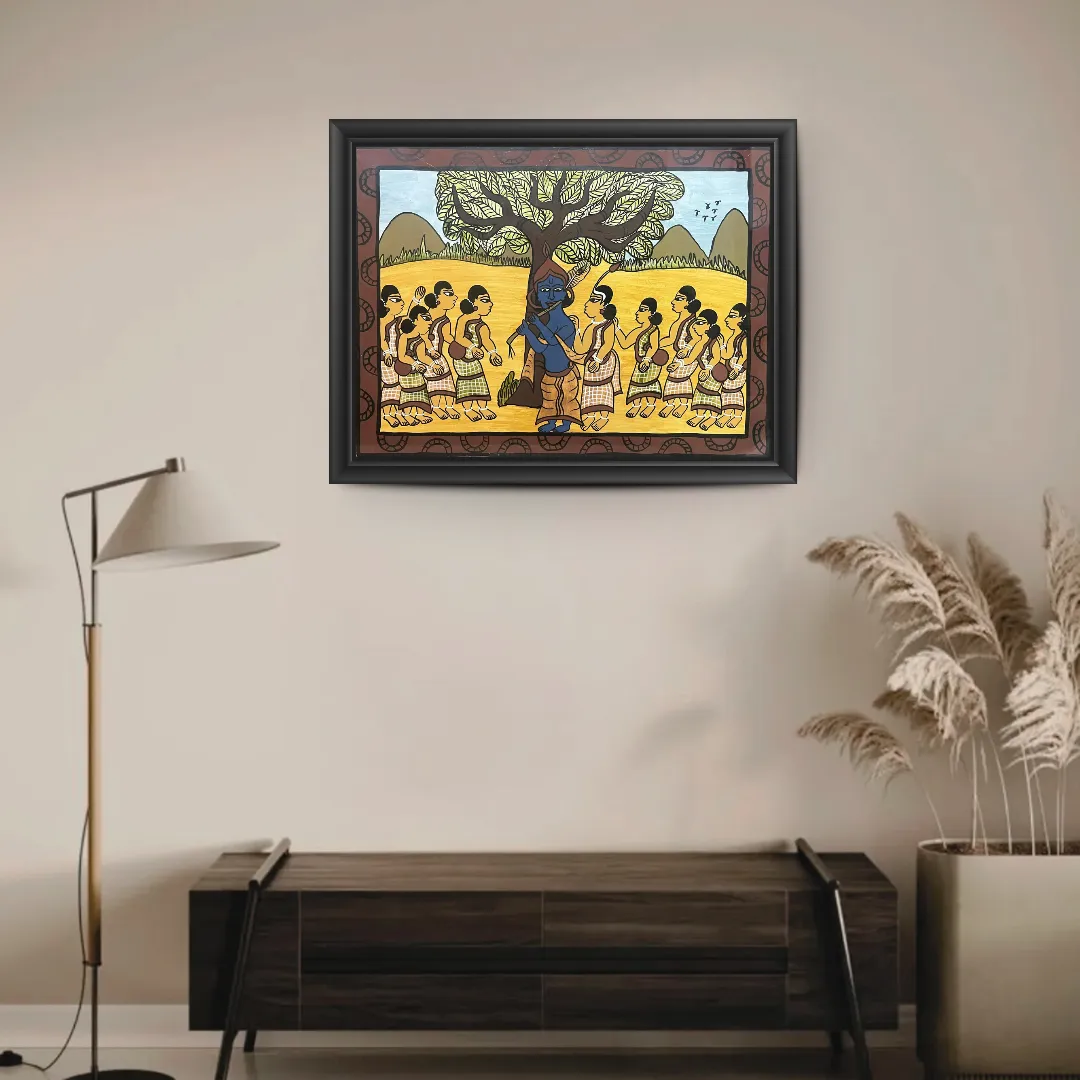 Lord Krishna & Devotees by Kishor Gayen