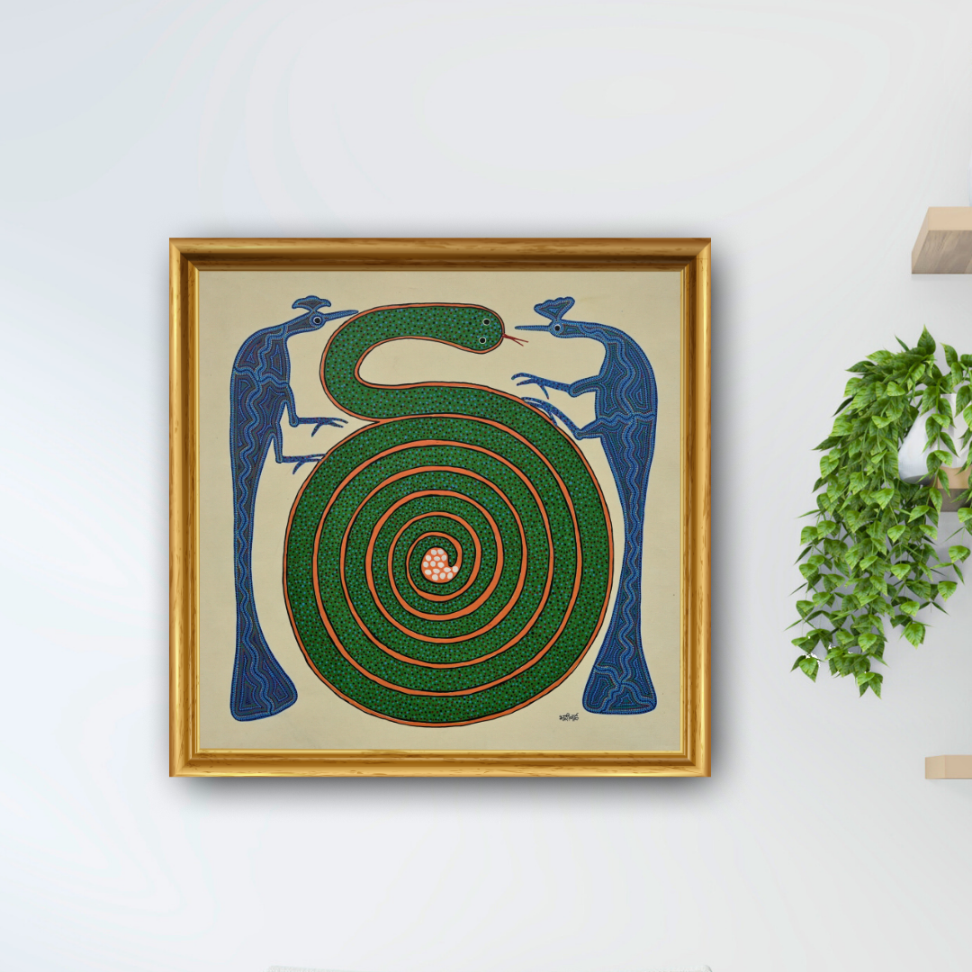 Peacock & Snake with Eggs: A Battle of Survival