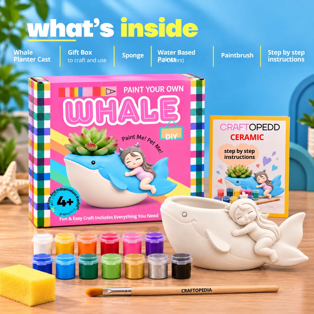 DIY Planter Painting Kit - Whale