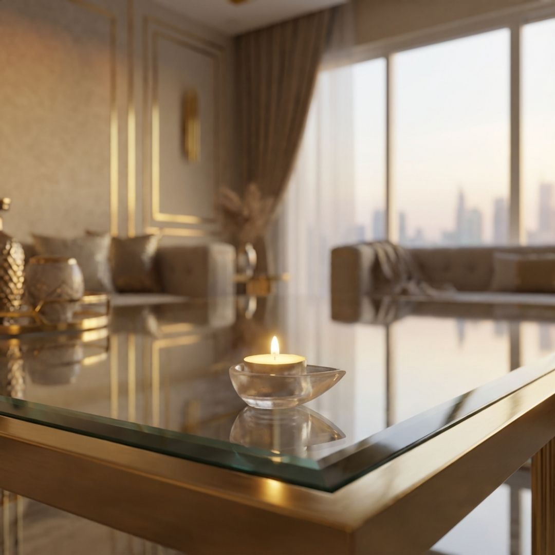 White Quartz Tealight Bowl Holder for Home Decor and Gifting 