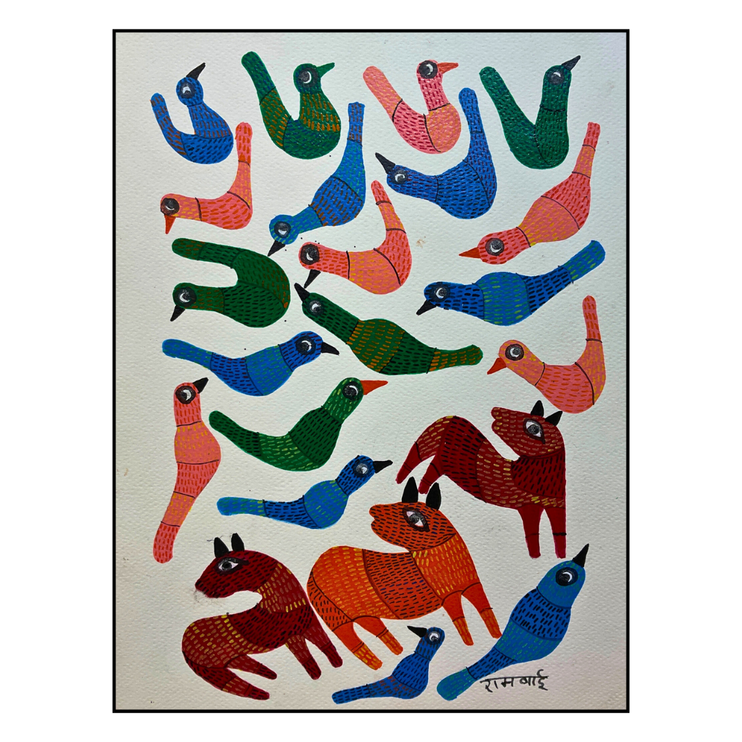 A flock of Birds and Calves