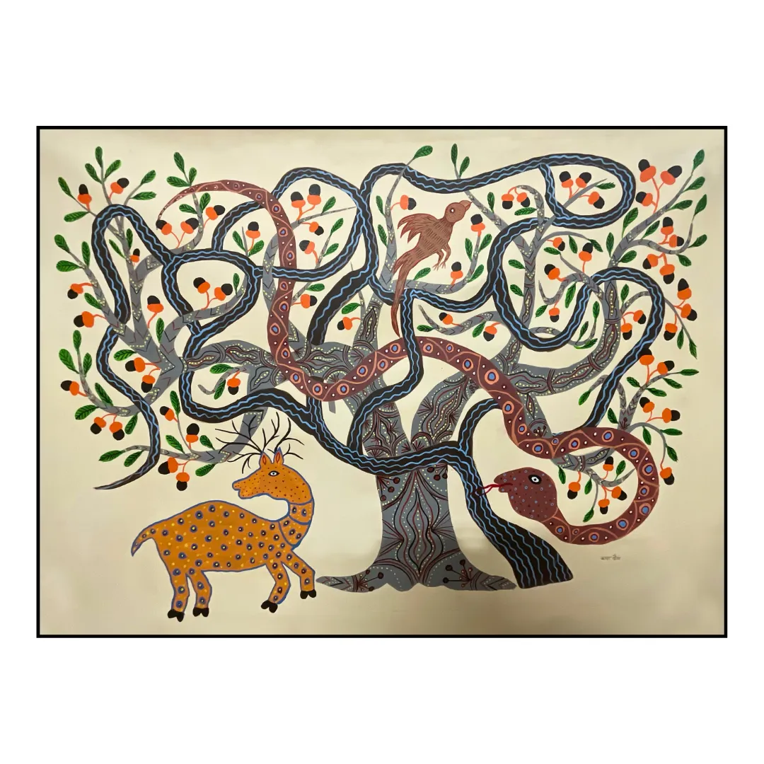 Creatures of Baiga under Wood Apple and Misleteo Trees