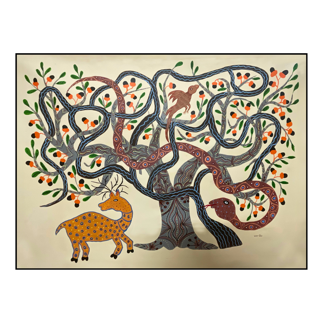Creatures of Baiga under Wood Apple and Misleteo Trees