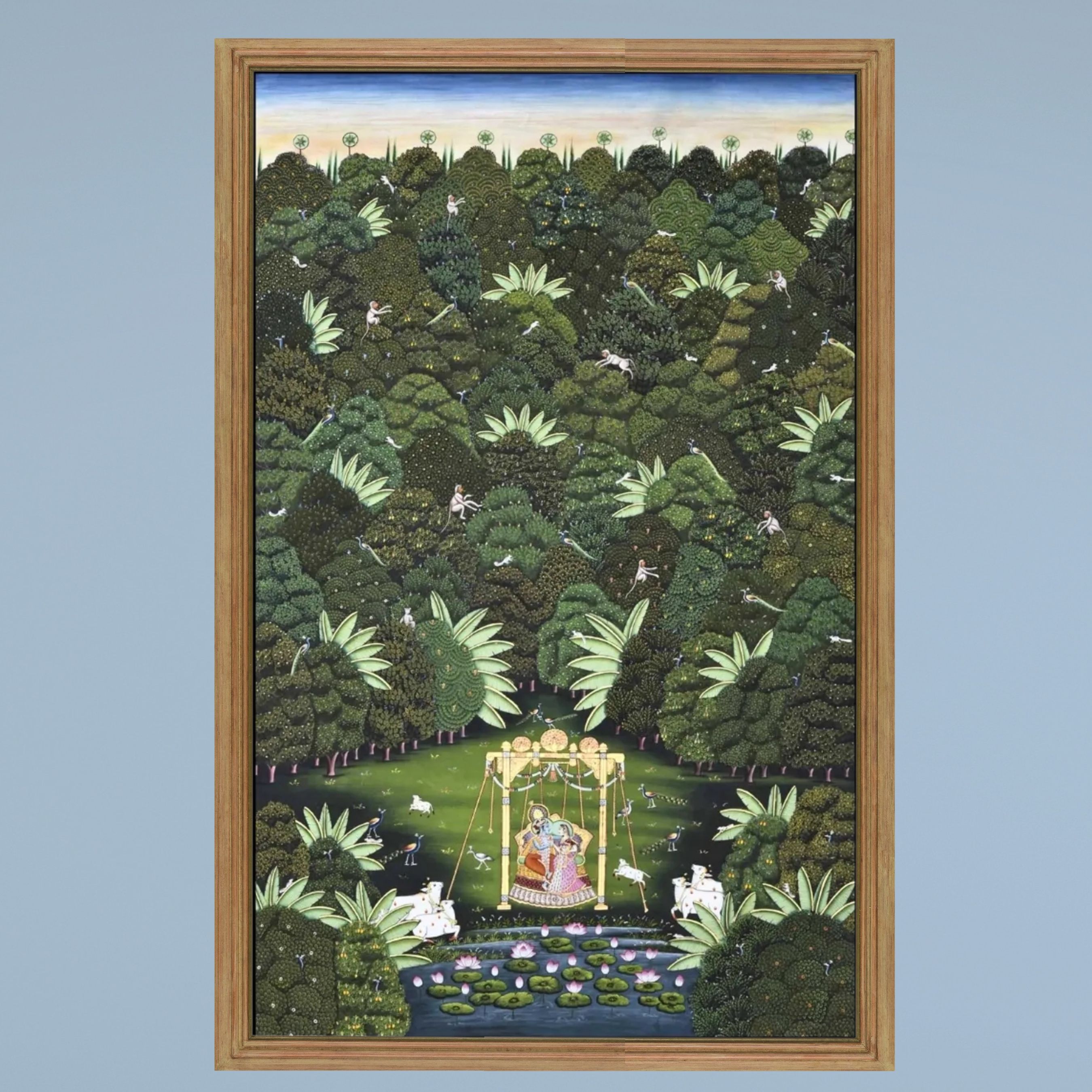 Pichwai Painting Radha Krishna in Forest