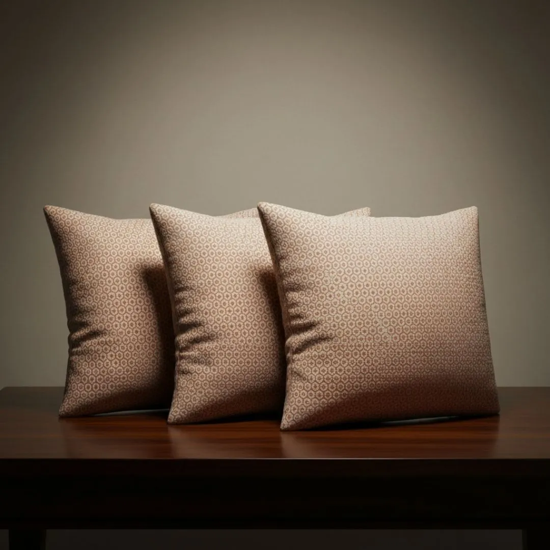 Block Printed Cotton Cushion Covers with Geometric Pattern (Set of 2)