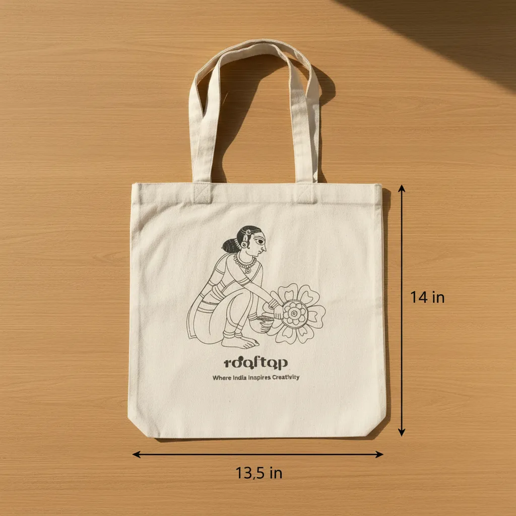 Cheriyal Art DIY Canvas Tote Bag 