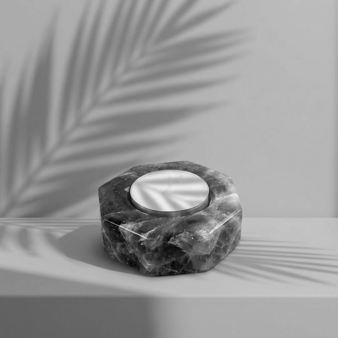 Amethyst Crystal Tea Light Holder for Home Decor and Meditation