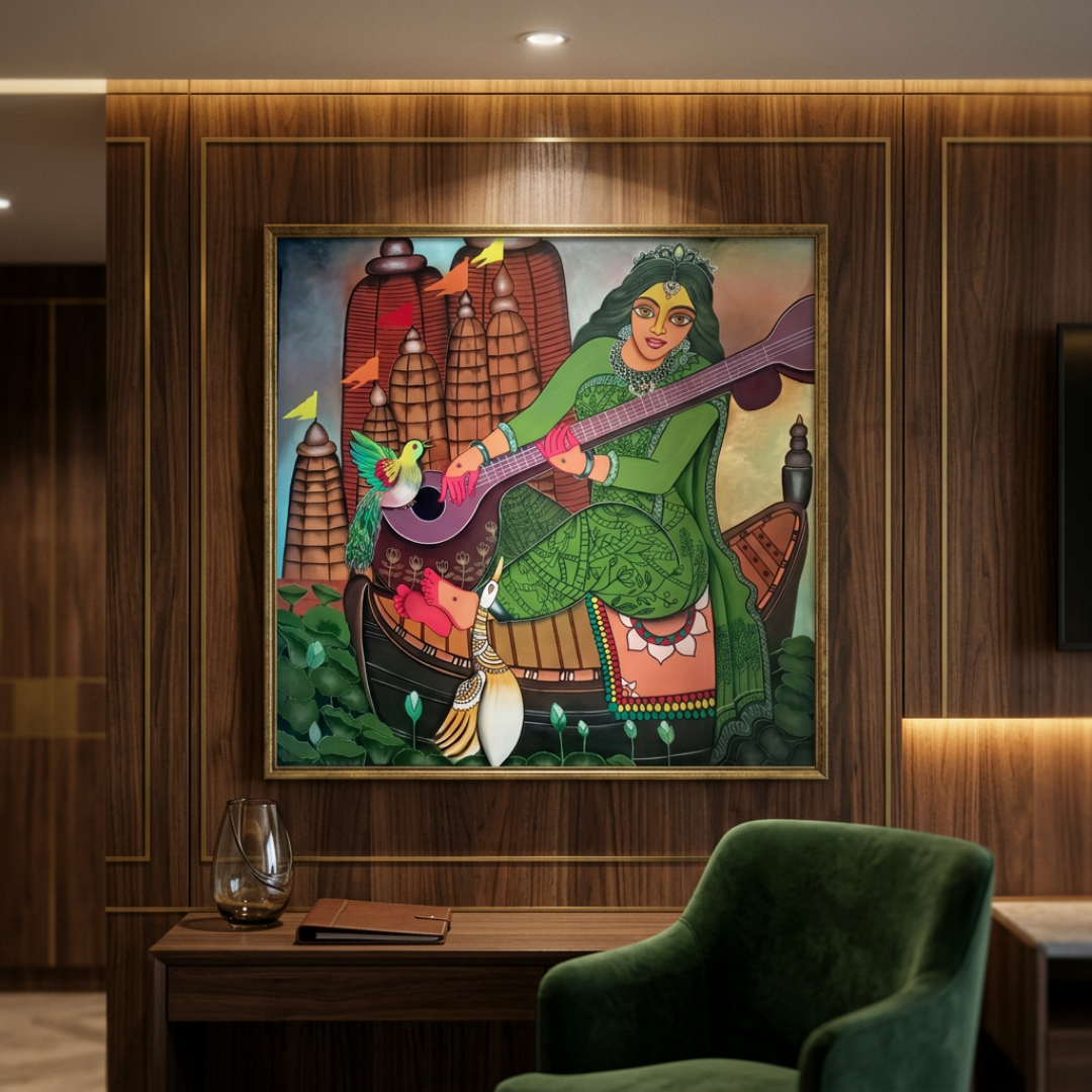 Goddess Saraswati Art