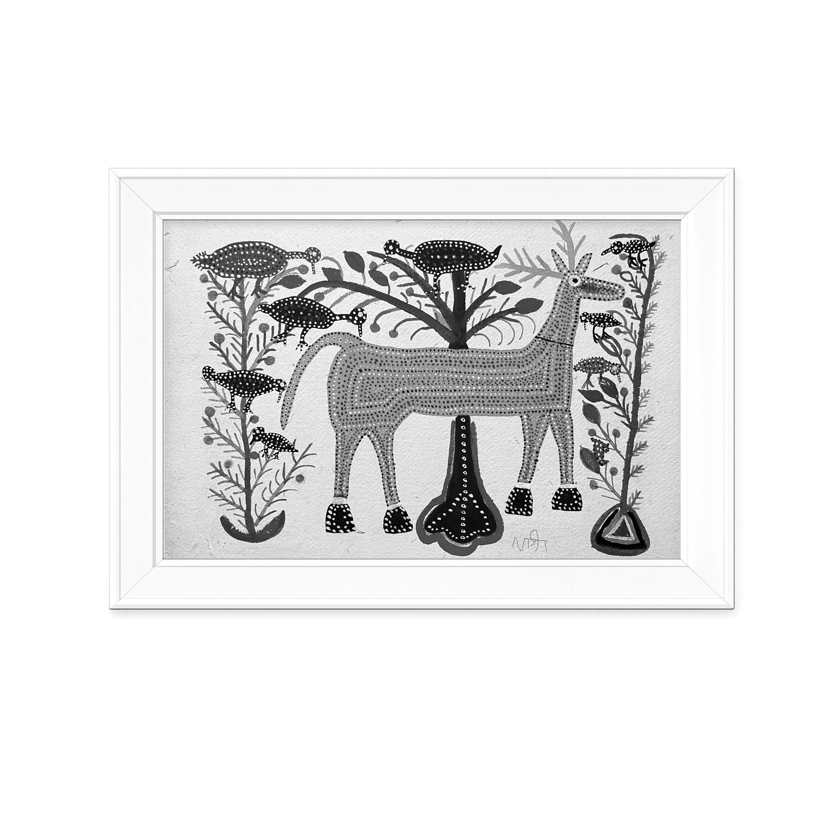 Barasingha in Bhil Art