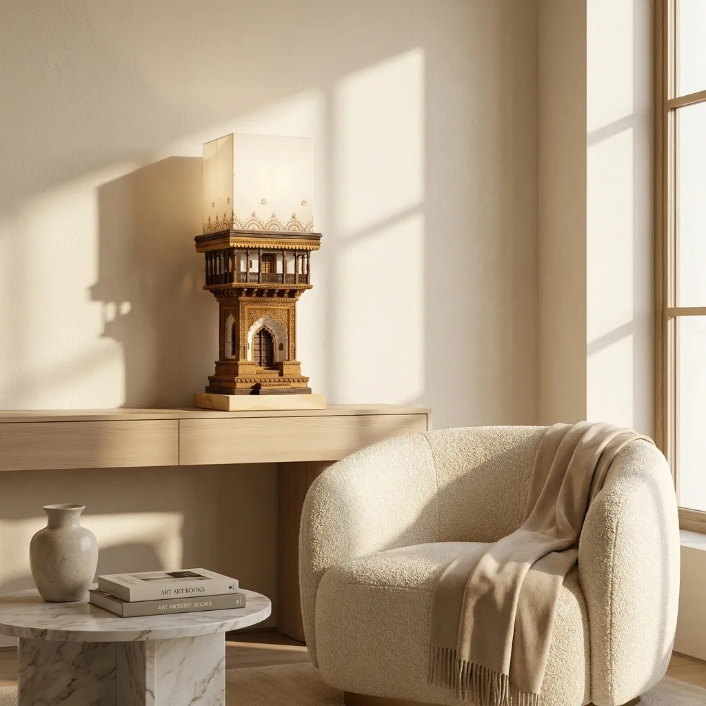 Sehar Haveli Lamp – Miniature Urban Haveli Facade | Handcrafted Heritage Light