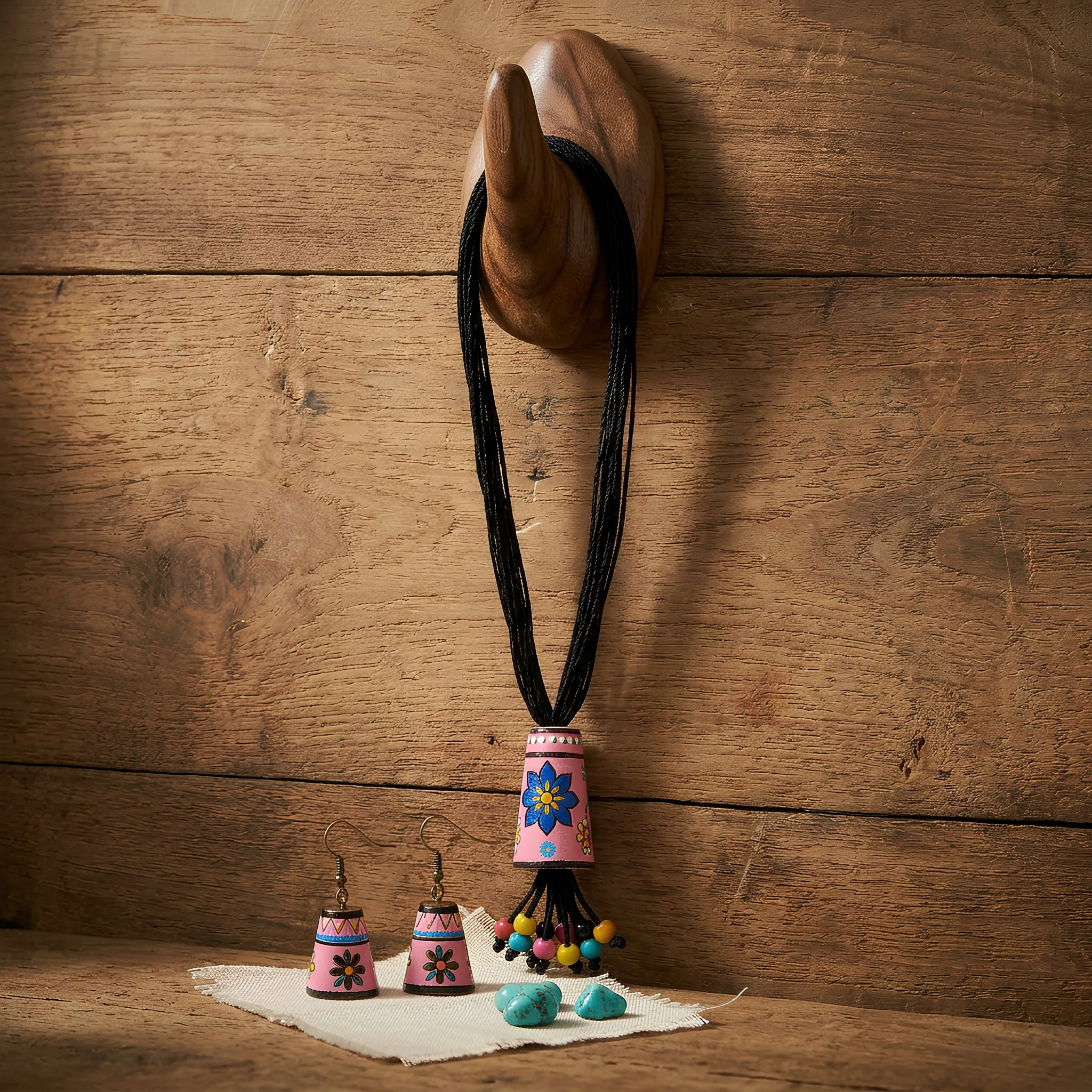 Clay jewelry Necklace Set for Women and Girls, Handmade Terracotta Jewelry, Handmade
