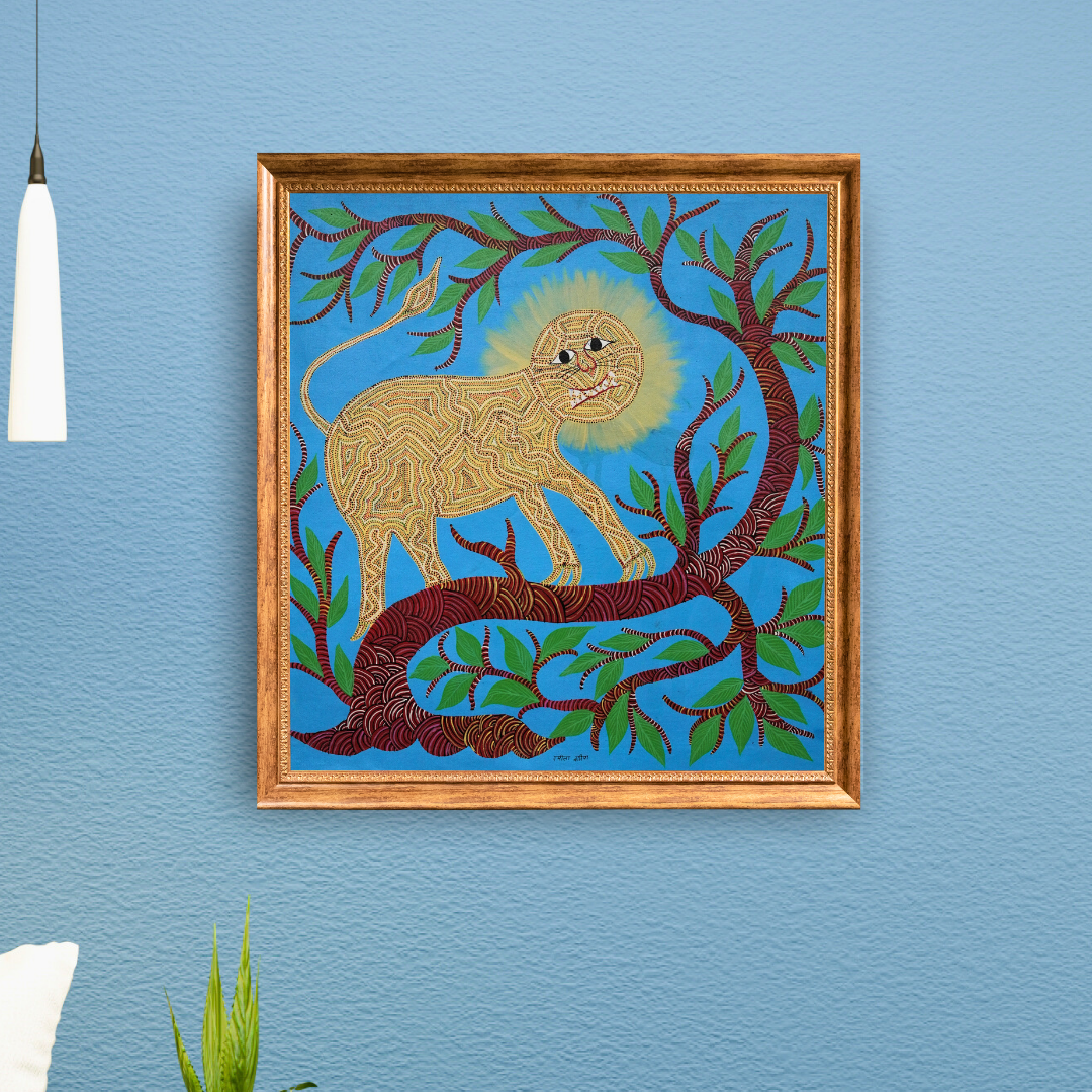 Lion On A Tree