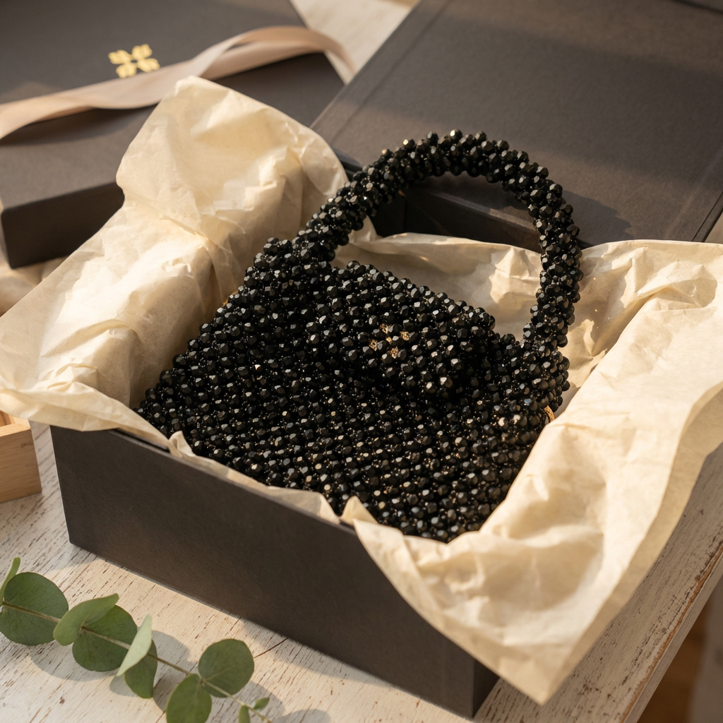 Midnight Luxe Handcrafted Beaded Bag