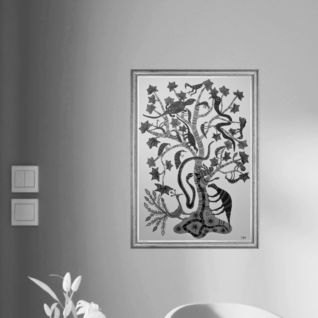 Kullu Tree surrounded by Baiga Creatures