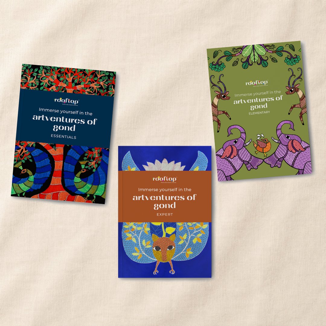 Artventures of Gond – Indian Tribal Coloring & Activity Book (Set of 3)