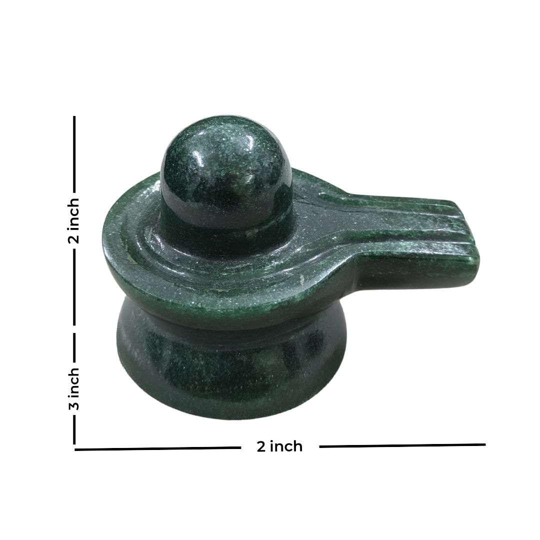 Green Aventurine Shiva Lingam Sculpture for Home and Meditation
