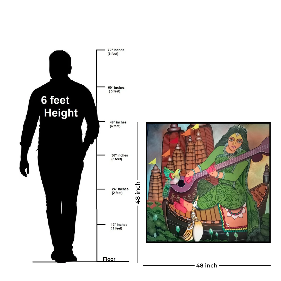 Goddess Saraswati Art