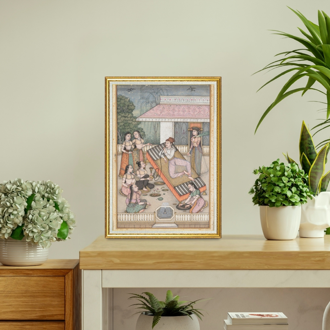 Moonlit Courtyard Gathering 