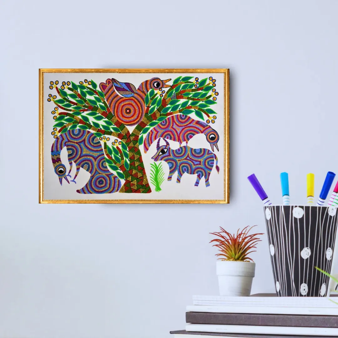 Peacocks and Tree