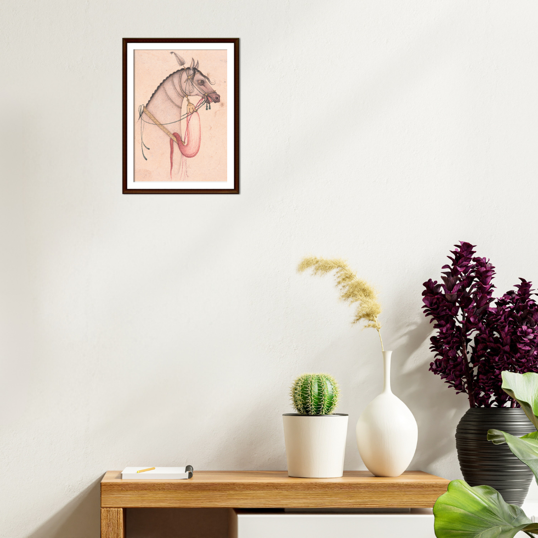 Elegance of the White Bridled Horse