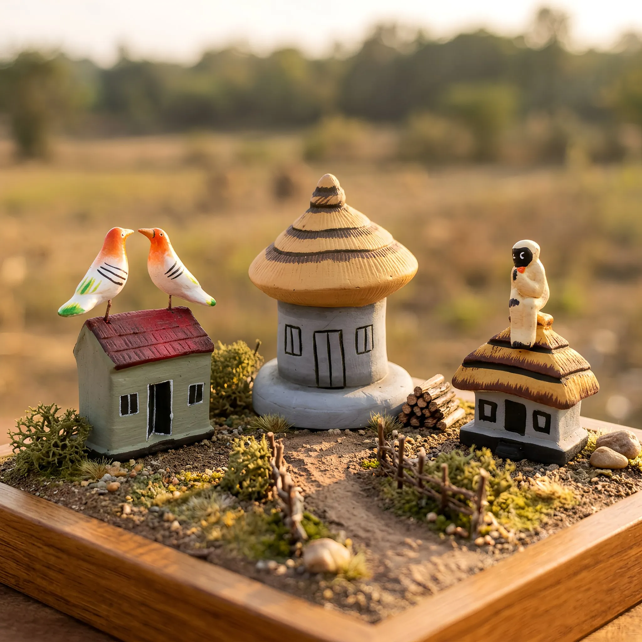 Krishnanagar Clay Hut Set | Golu Dolls