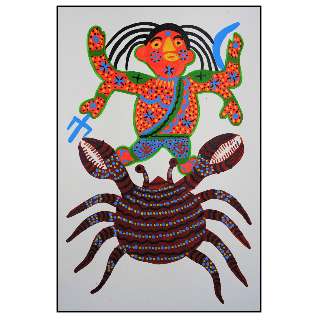 Buddha Dev on his Crab Mount
