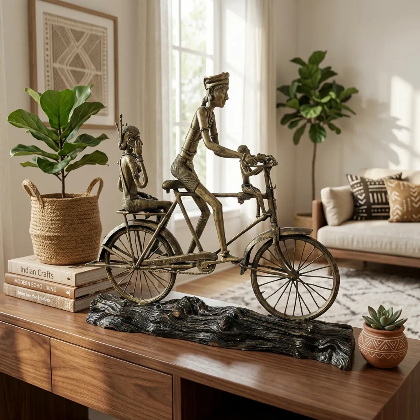 Dhokra Sculpture  -  A Family Rides