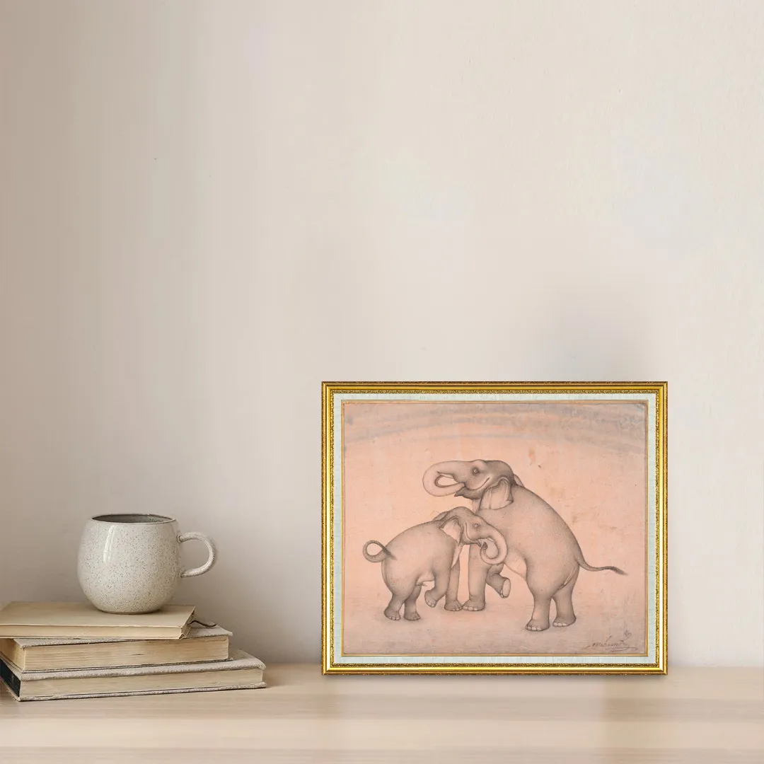 Gentle Bond of the Elephant Pair
