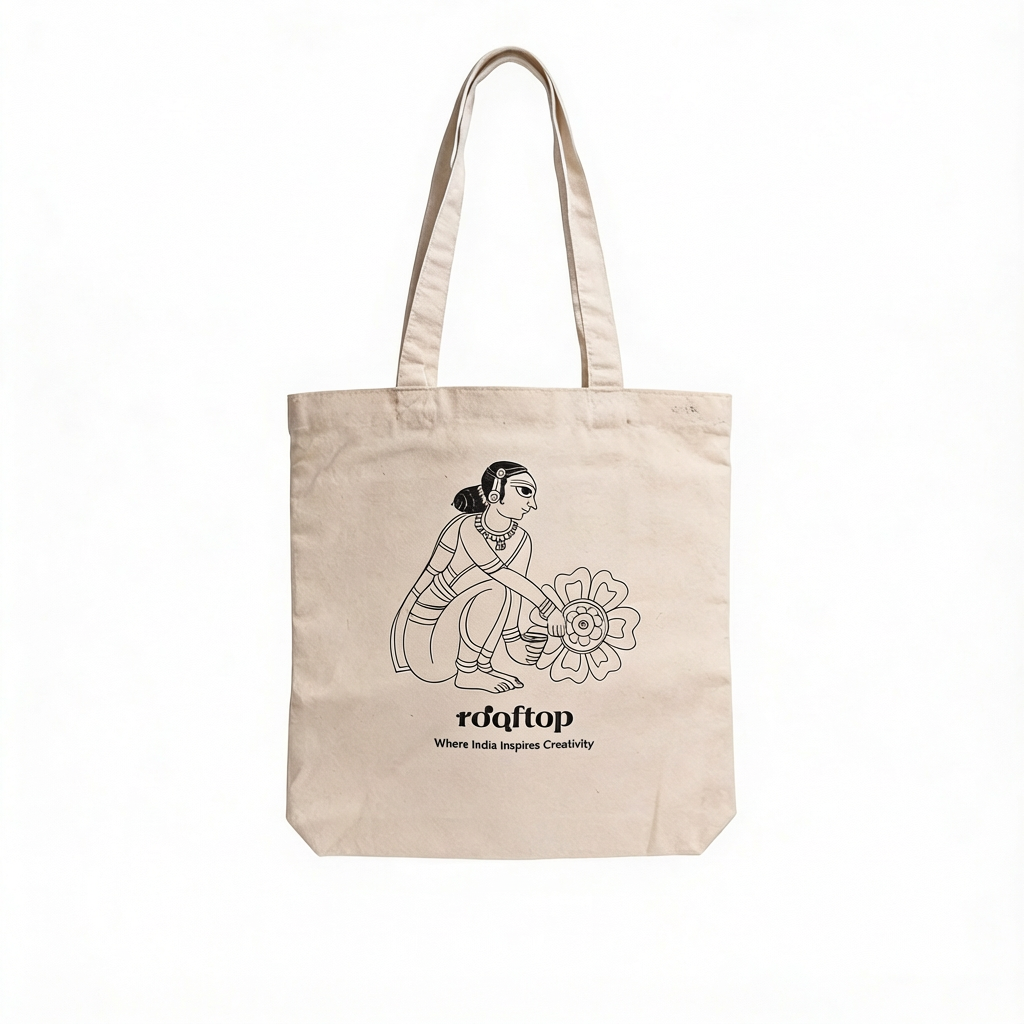 Cheriyal Art DIY Canvas Tote Bag 