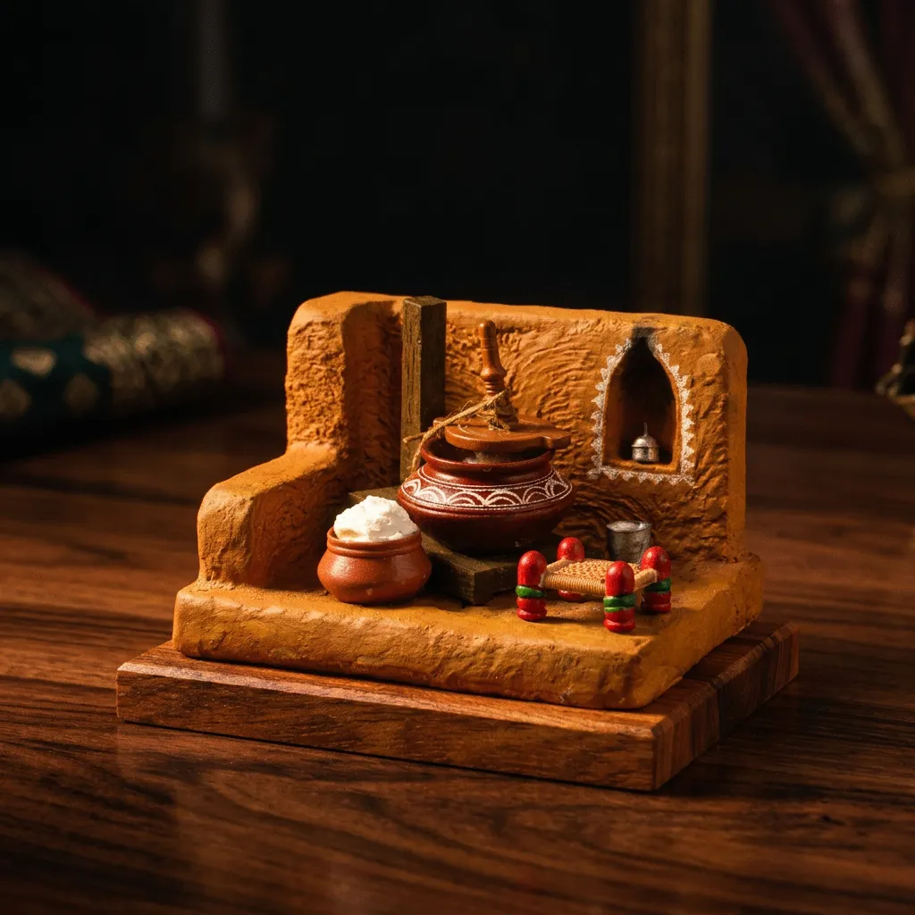 Handmade Bilona Butter Miniature Art (Yaado Ke Kone)