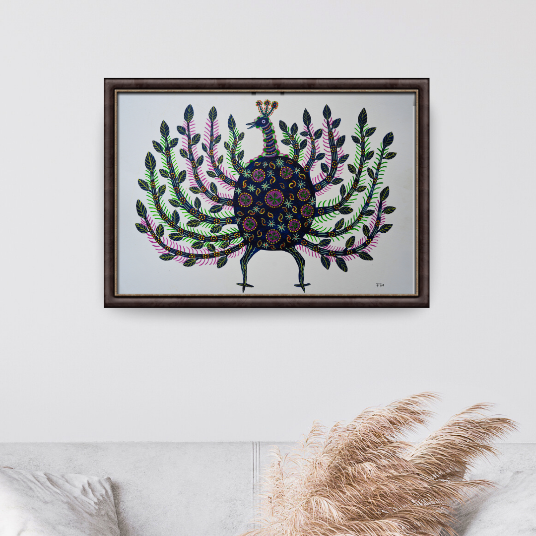 The Dancing Peacock and Her Child Product Image